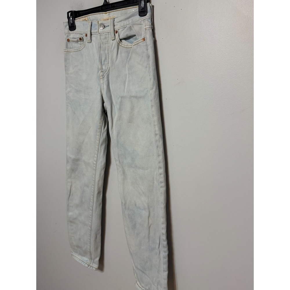 Levi's Premium Wedgie Straight Jeans Women's Size 24 Light Wash Water Less Denim - Picture 5 of 11